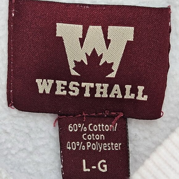 York University Sweatshirt Embroidered Crest Logo White Long Sleeve Womens Sz L - Picture 9 of 10